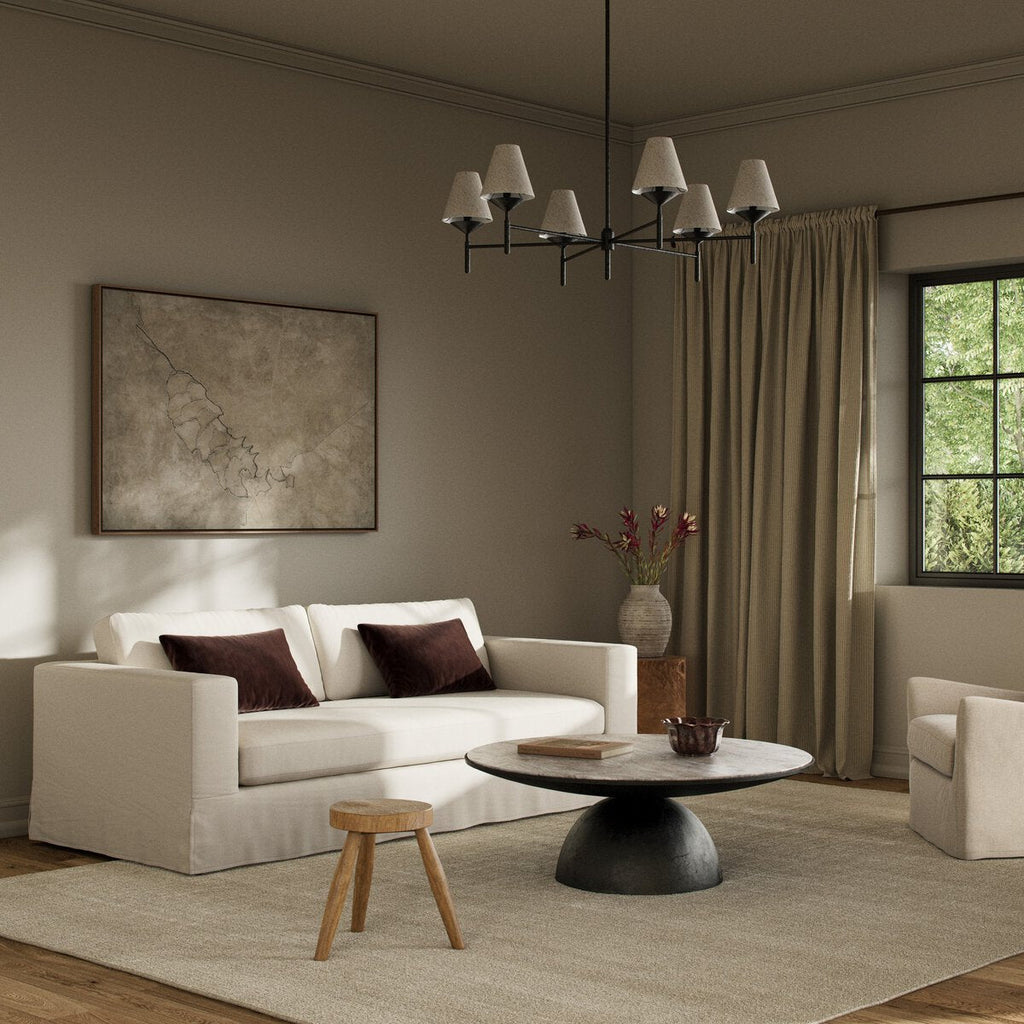 Tovana Sofa – 95" Relaxed Slipcover Sofa in Crypton® Marshmallow Fabric - Sage InteriorsFour HandsSofa