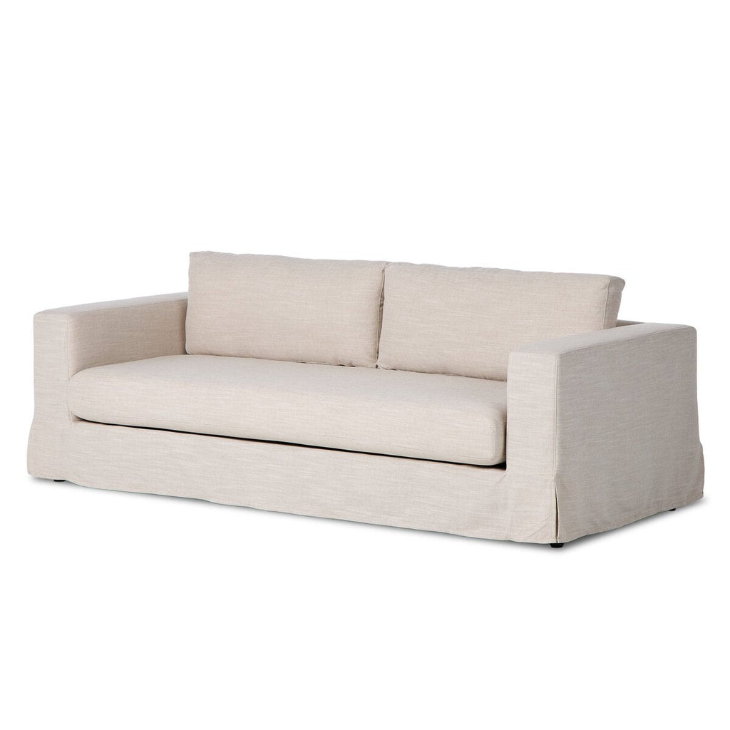 Tovana Sofa – 95" Relaxed Slipcover Sofa in Crypton® Marshmallow Fabric - Sage InteriorsFour HandsSofa
