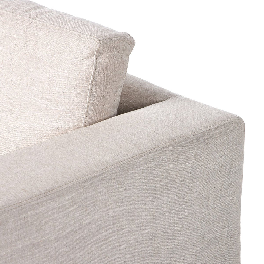 Tovana Sofa – 95" Relaxed Slipcover Sofa in Crypton® Marshmallow Fabric - Sage InteriorsFour HandsSofa