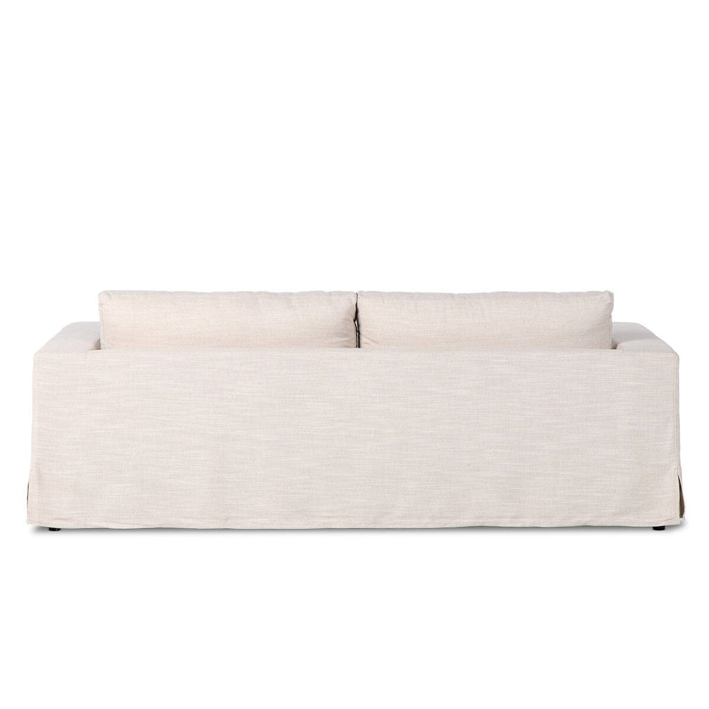 Tovana Sofa – 95" Relaxed Slipcover Sofa in Crypton® Marshmallow Fabric - Sage InteriorsFour HandsSofa
