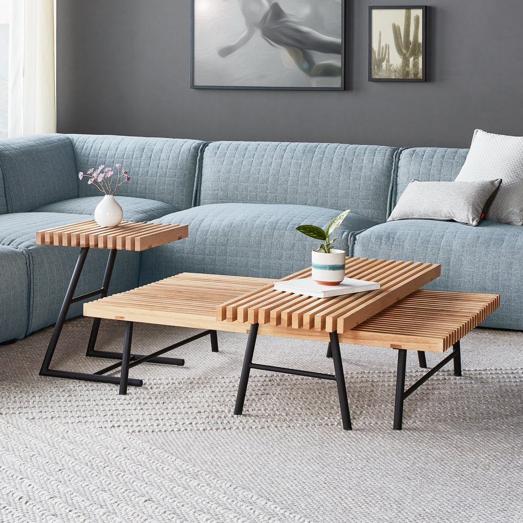 Transit Bench – FSC® - Certified Ash Top with Steel Frame - Sage InteriorsSage InteriorsTransit Bench