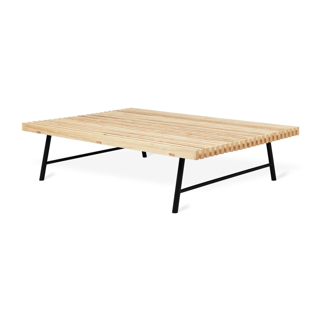 Transit Coffee Table – FSC® - Certified Ash Slats & Steel Base - Sage InteriorsSage InteriorsTransit Bench