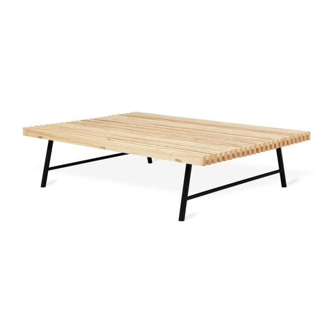 Transit Coffee Table – FSC® - Certified Ash Slats & Steel Base - Sage InteriorsSage InteriorsTransit Bench