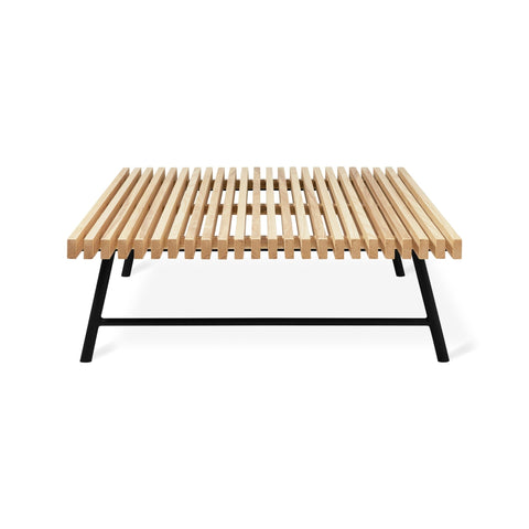 Transit Coffee Table – FSC® - Certified Ash Slats & Steel Base - Sage InteriorsSage InteriorsTransit Bench