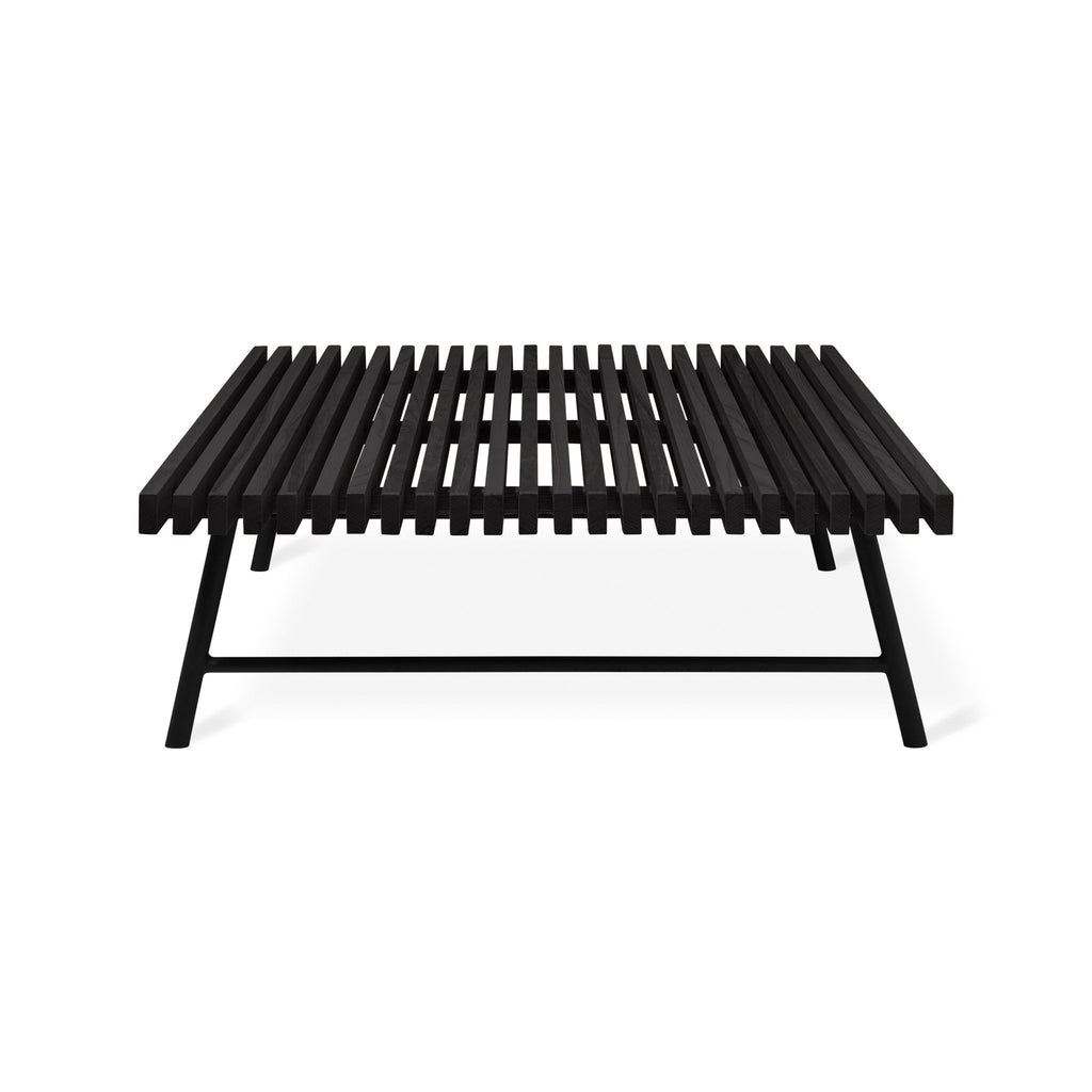 Transit Coffee Table – FSC® - Certified Ash Slats & Steel Base - Sage InteriorsSage InteriorsTransit Bench