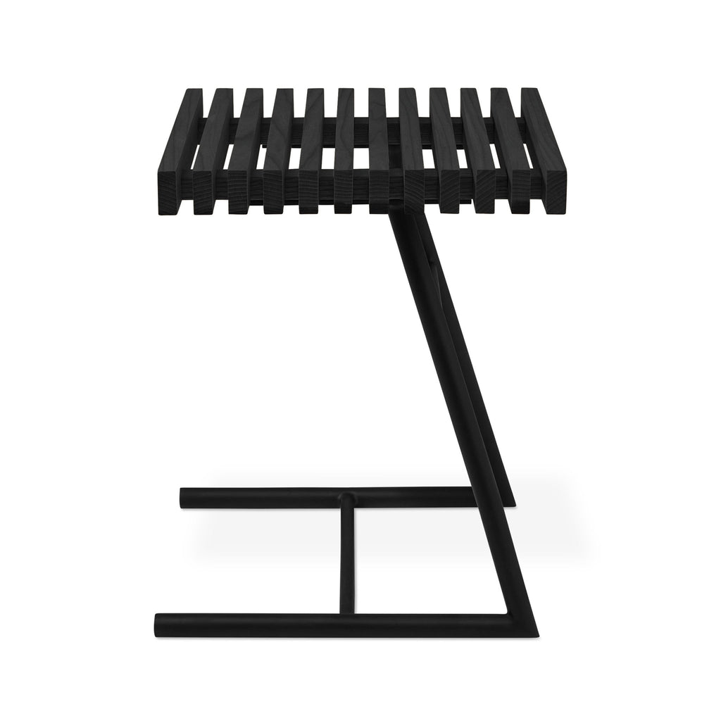 Transit End Table – FSC® - Certified Ash Slats & Cantilever Steel Base - Sage InteriorsSage InteriorsTransit Table