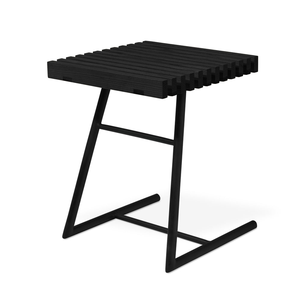 Transit End Table – FSC® - Certified Ash Slats & Cantilever Steel Base - Sage InteriorsSage InteriorsTransit Table