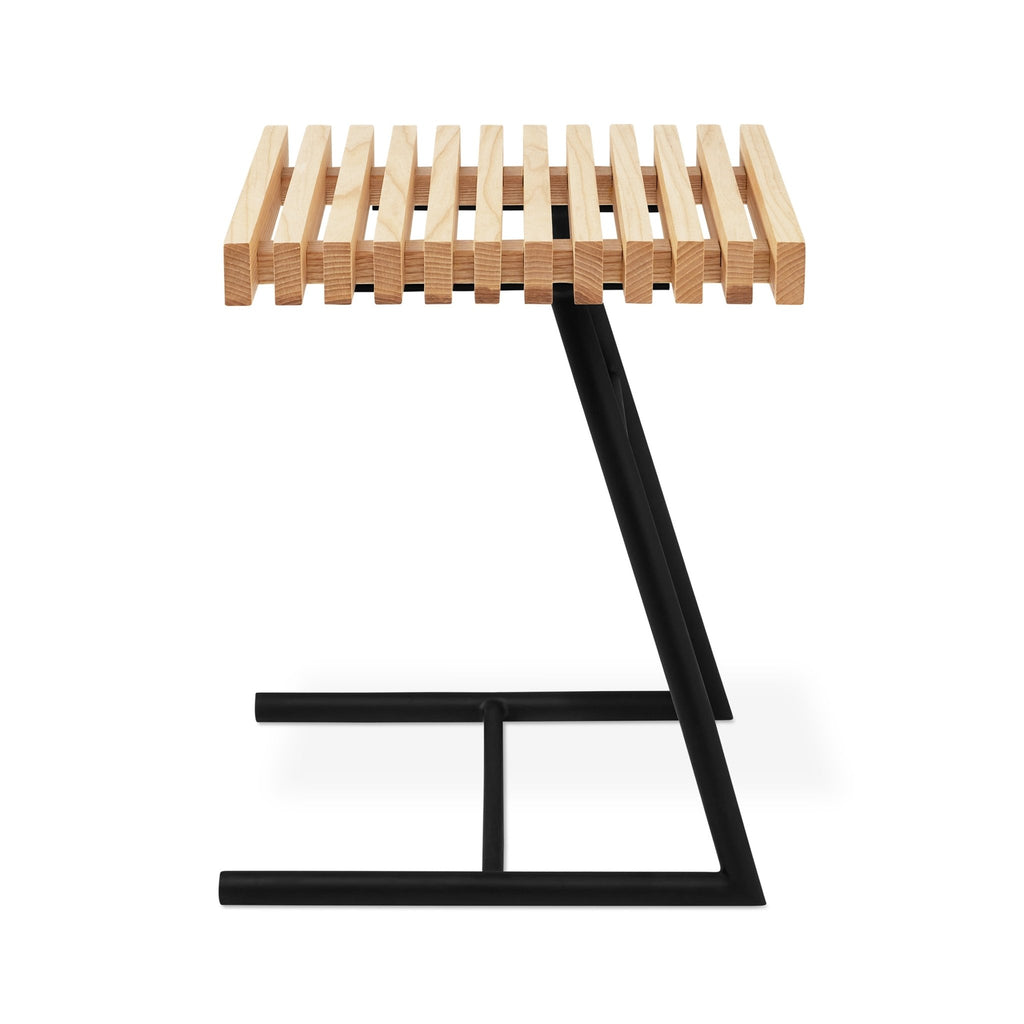 Transit End Table – FSC® - Certified Ash Slats & Cantilever Steel Base - Sage InteriorsSage InteriorsTransit Table