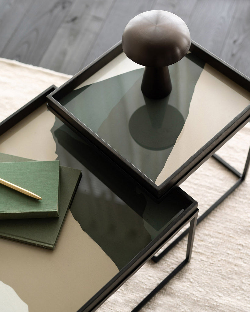 Tray Coffee Table Set – Customisable Solid Wood & Metal Duo - Sage InteriorsEthnicraftCoffee Table
