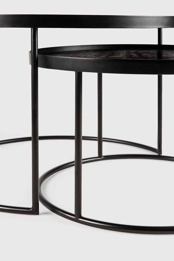 Tray Coffee Table Set – Customisable Tray Tops & Sleek Metal - Sage InteriorsEthnicraft