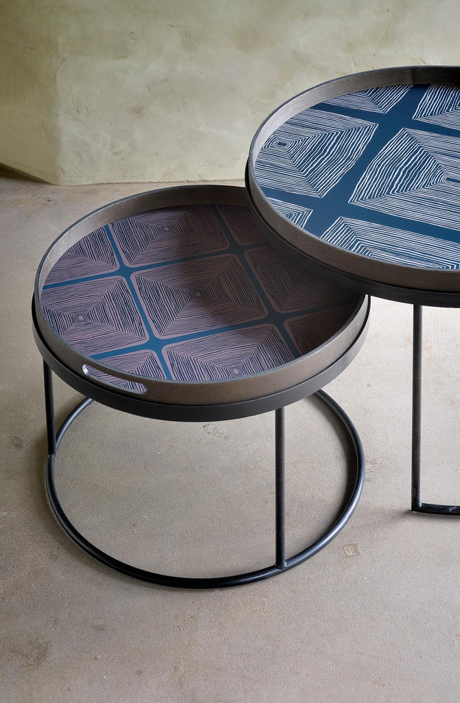 Tray Coffee Table Set – Customisable Tray Tops & Sleek Metal - Sage InteriorsEthnicraft