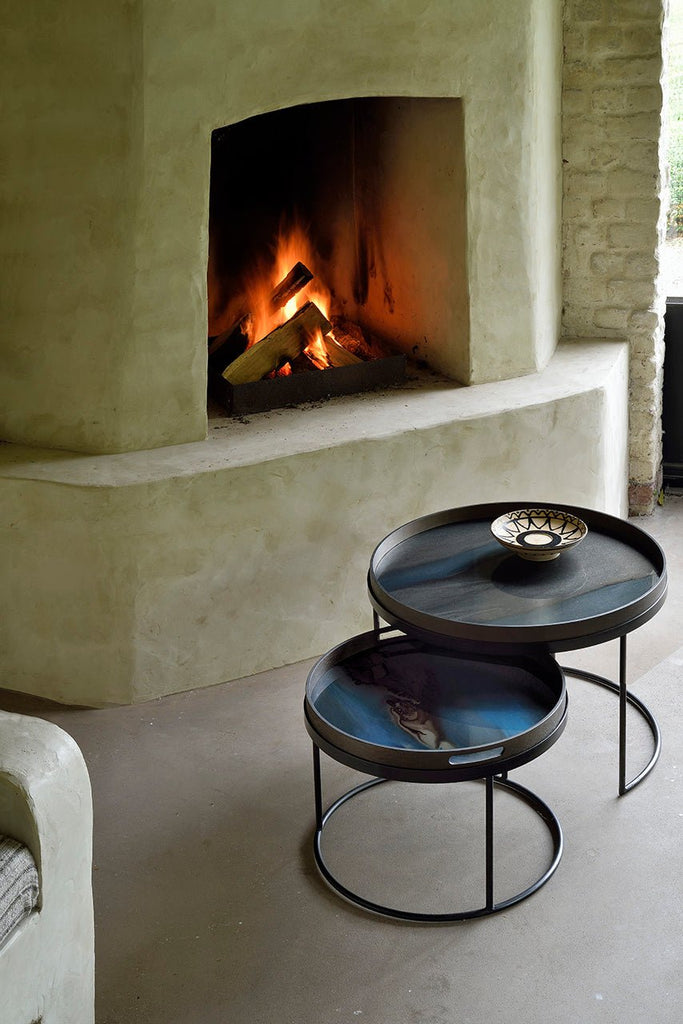 Tray Coffee Table Set – Customisable Tray Tops & Sleek Metal - Sage InteriorsEthnicraft