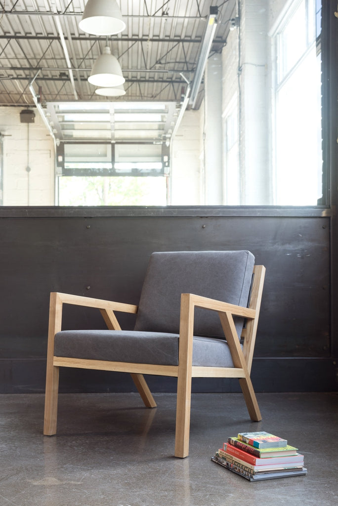 Truss Chair – Mid - Century Wood Frame Chair with Fabric or Vegan Leather - Sage InteriorsSage InteriorsChair