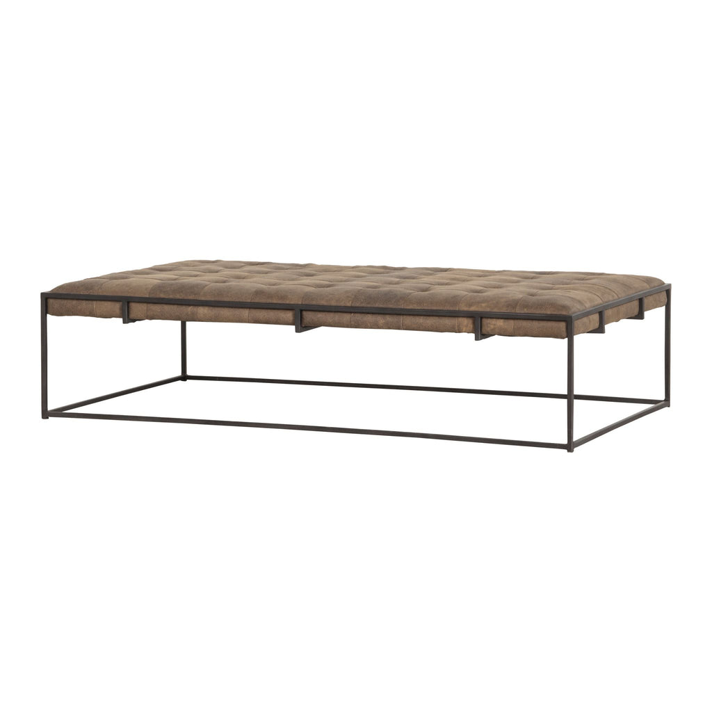 Tufted Leather Coffee Table - Large - Sage InteriorsFHcoffee table