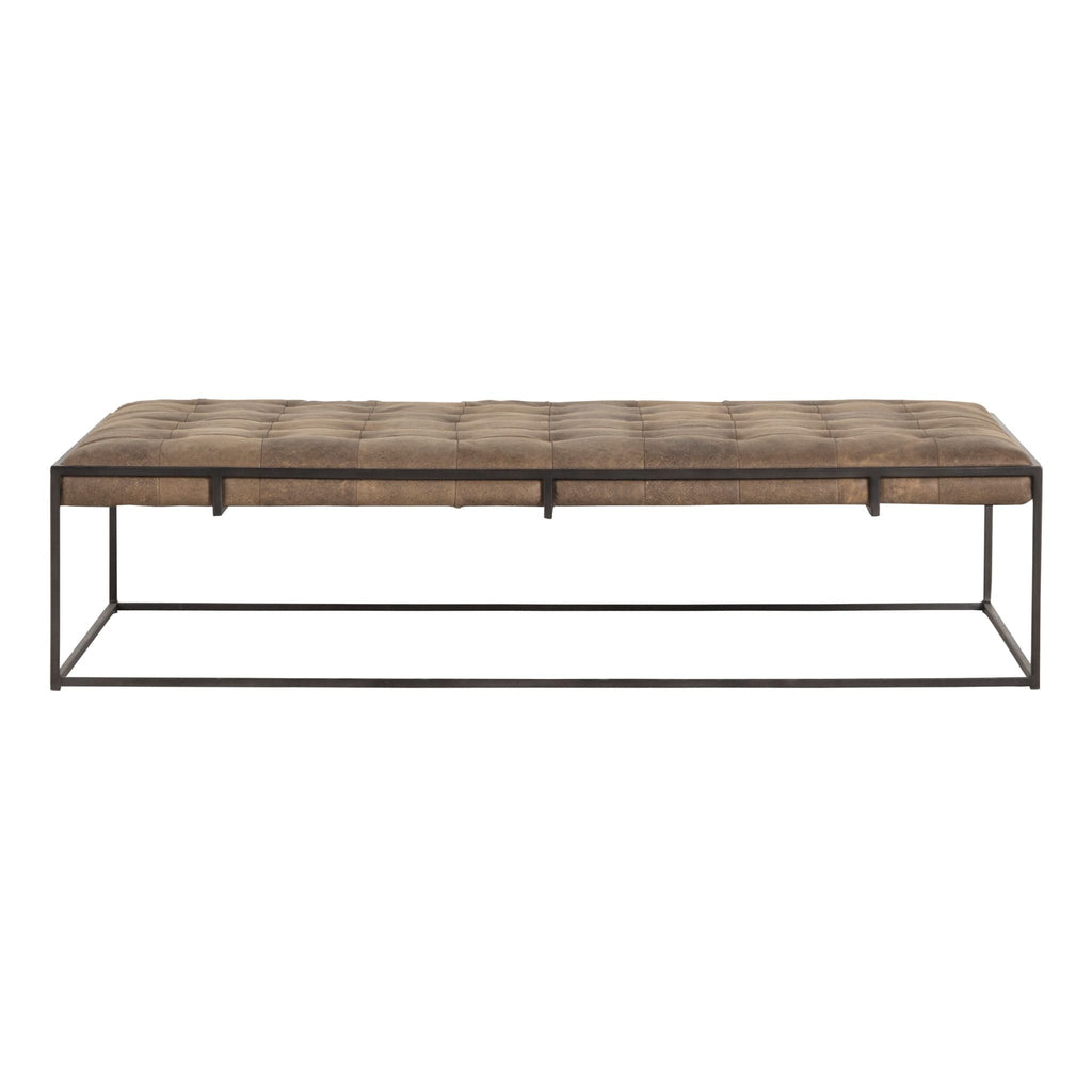 Tufted Leather Coffee Table - Large - Sage InteriorsFHcoffee table