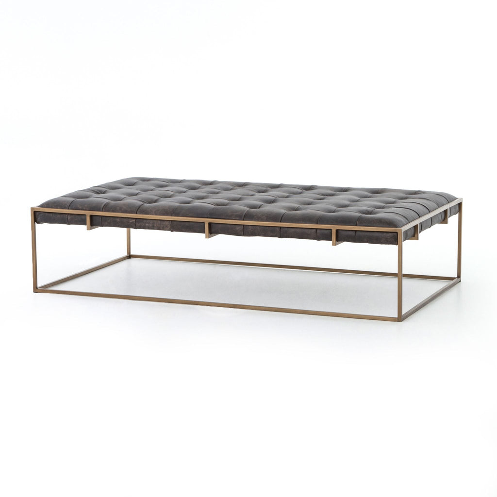 Tufted Leather Coffee Table - Large - Sage InteriorsFHcoffee table