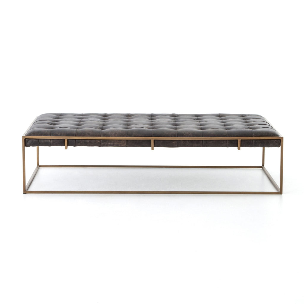 Tufted Leather Coffee Table - Large - Sage InteriorsFHcoffee table