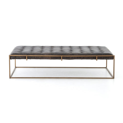 Tufted Leather Coffee Table - Large - Sage InteriorsFHcoffee table