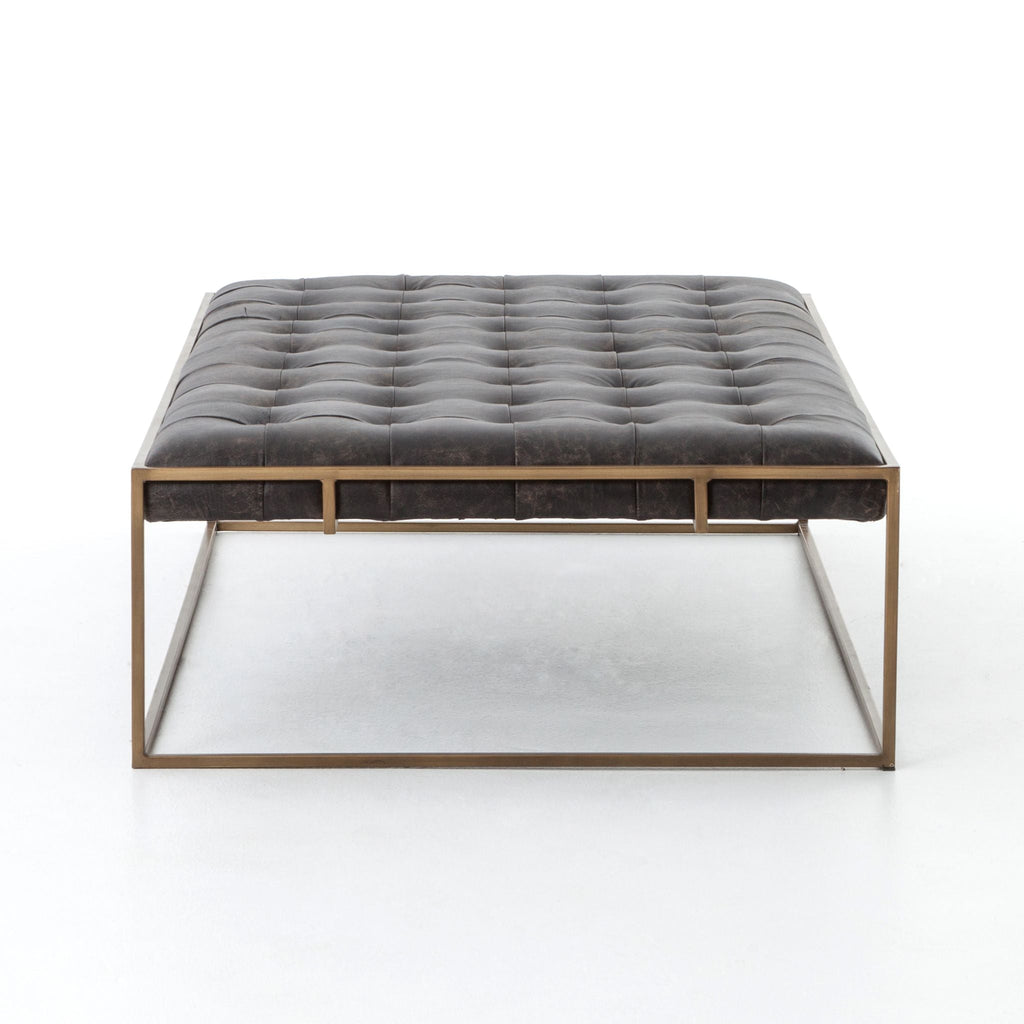 Tufted Leather Coffee Table - Large - Sage InteriorsFHcoffee table