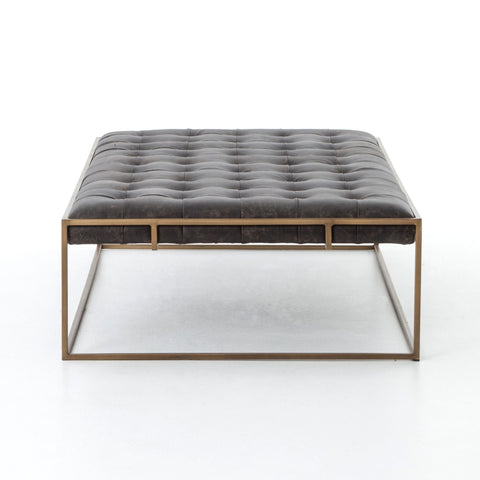 Tufted Leather Coffee Table - Large - Sage InteriorsFHcoffee table