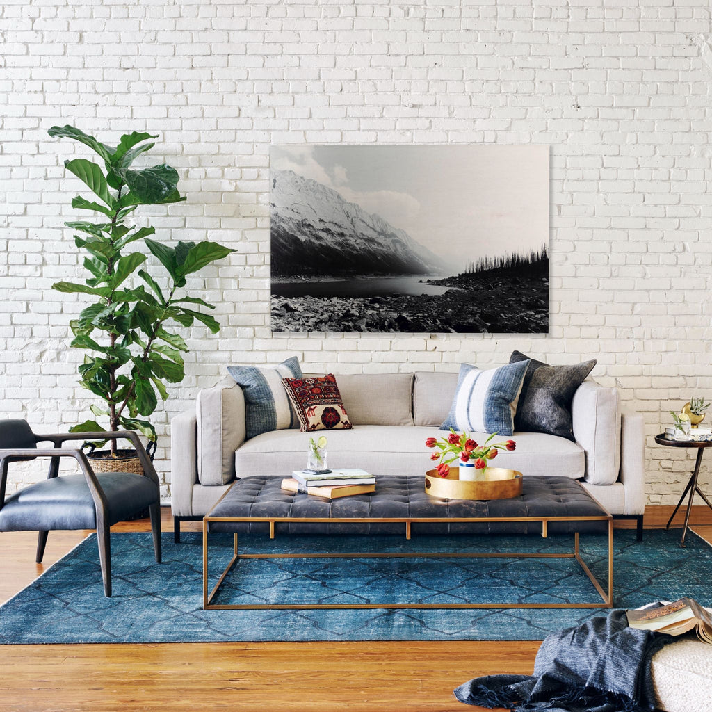 Tufted Leather Coffee Table - Large - Sage InteriorsFHcoffee table