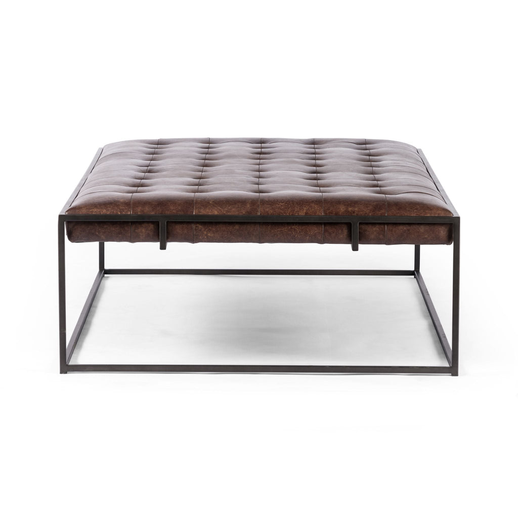 Tufted Leather Coffee Table - Large - Sage InteriorsFHcoffee table