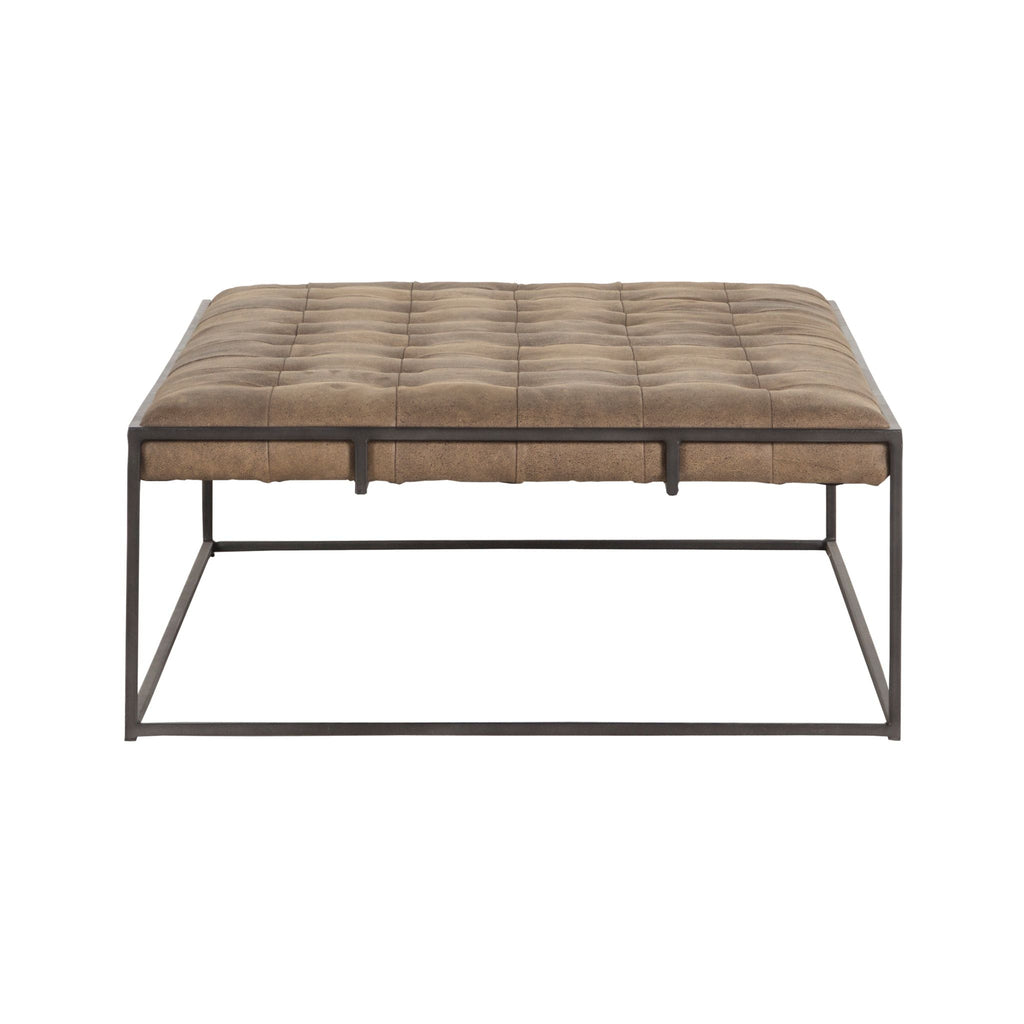 Tufted Leather Coffee Table - Large - Sage InteriorsFHcoffee table