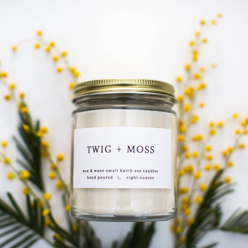 Twig + Moss Modern Soy Candle: 8 oz - Sage InteriorsWax and Wane Candlescandle