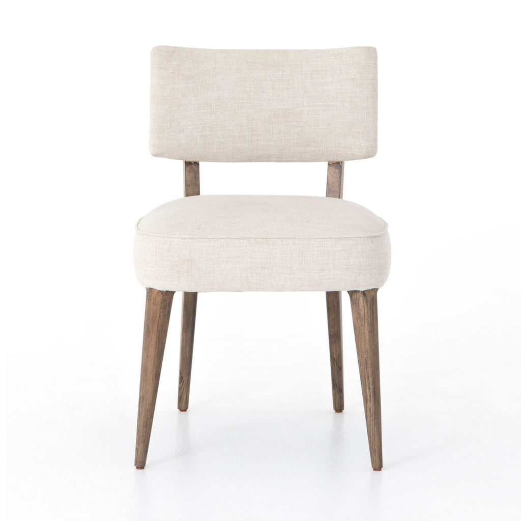 Vintage Brass Backed Dining Chair, Cambric Ivory - Sage InteriorsFHChair
