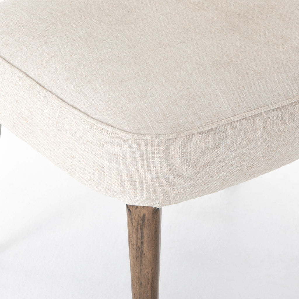Vintage Brass Backed Dining Chair, Cambric Ivory - Sage InteriorsFHChair