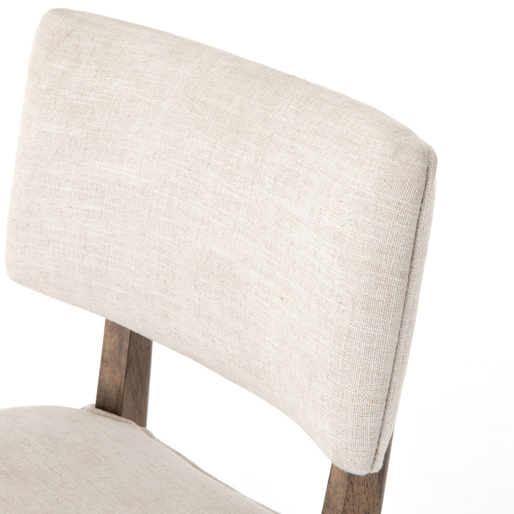 Vintage Brass Backed Dining Chair, Cambric Ivory - Sage InteriorsFHChair