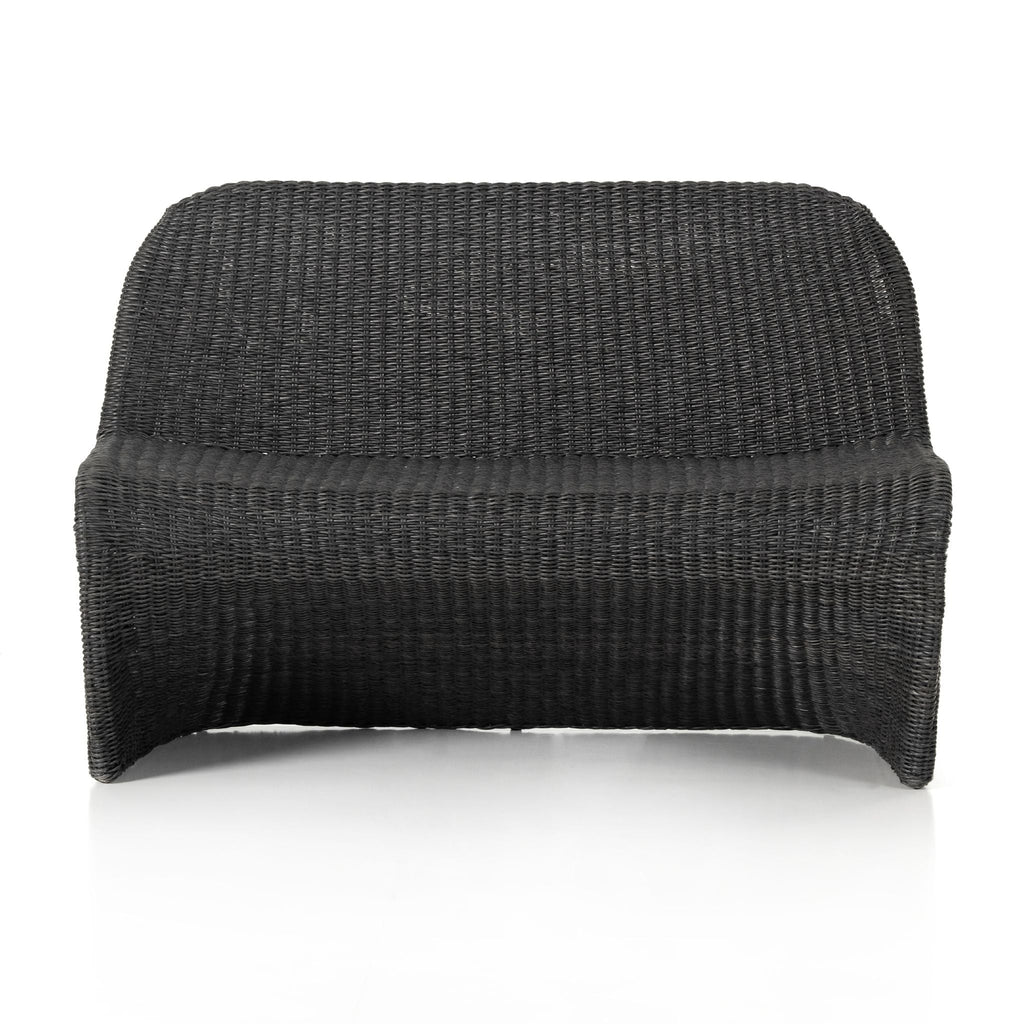 Vintage Coal Sea Breeze Woven Outdoor Bench - Sage InteriorsFHOutdoor Bench