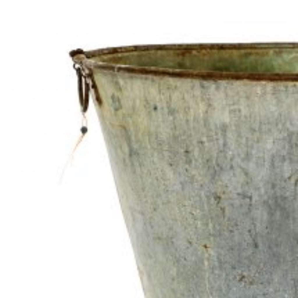 Vintage European Large Metal Grape Picking Basket - Sage InteriorsBlue Ocean Traders