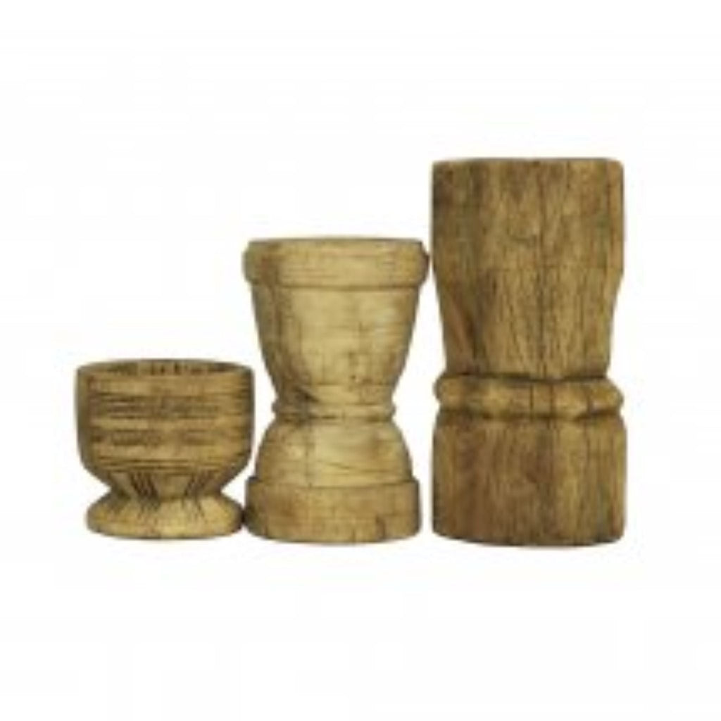 Vintage Wood Village Mortar - Sage InteriorsBlue Ocean Traders