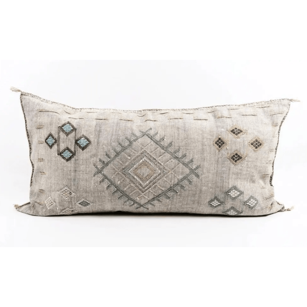 Viola Handmade Cactus Silk Throw Pillow Large Lumbar - Sage InteriorsBryar Wolf