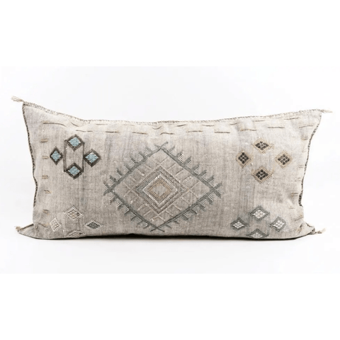 Viola Handmade Cactus Silk Throw Pillow Large Lumbar - Sage InteriorsBryar Wolf
