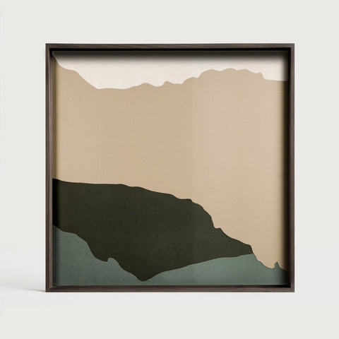 Wabi Sabi Glass Tray Bronze Finish with Nature - Inspired Motif Sage Interiors - Sage InteriorsEthnicrafttray