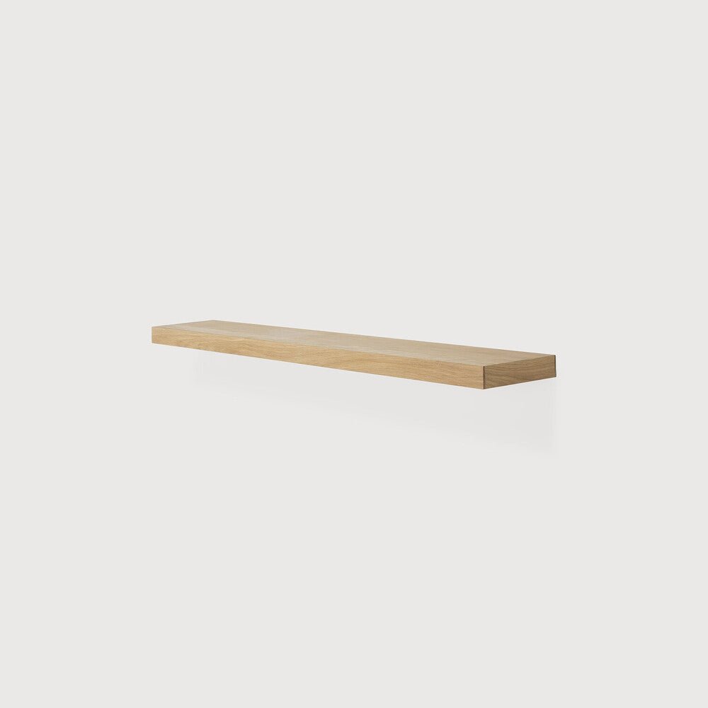 Wall Shelf Walnut Finish with Sculpted Edge Sage Interiors - Sage InteriorsEthnicraftMirror