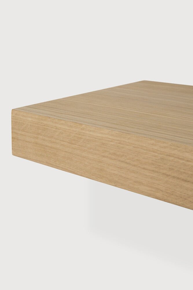 Wall Shelf Walnut Finish with Sculpted Edge Sage Interiors - Sage InteriorsEthnicraftMirror