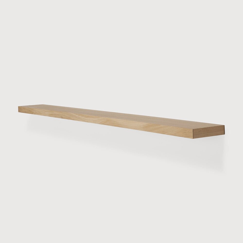 Wall Shelf Walnut Finish with Sculpted Edge Sage Interiors - Sage InteriorsEthnicraftMirror