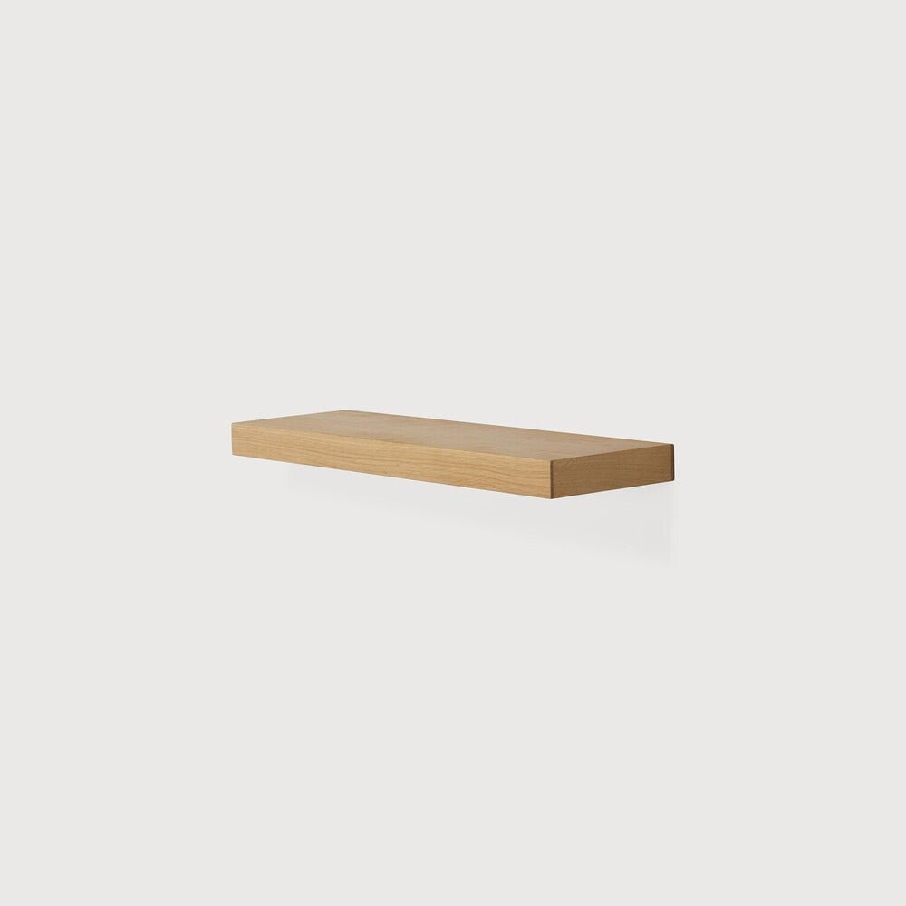 Wall Shelf Walnut Finish with Sculpted Edge Sage Interiors - Sage InteriorsEthnicraftMirror