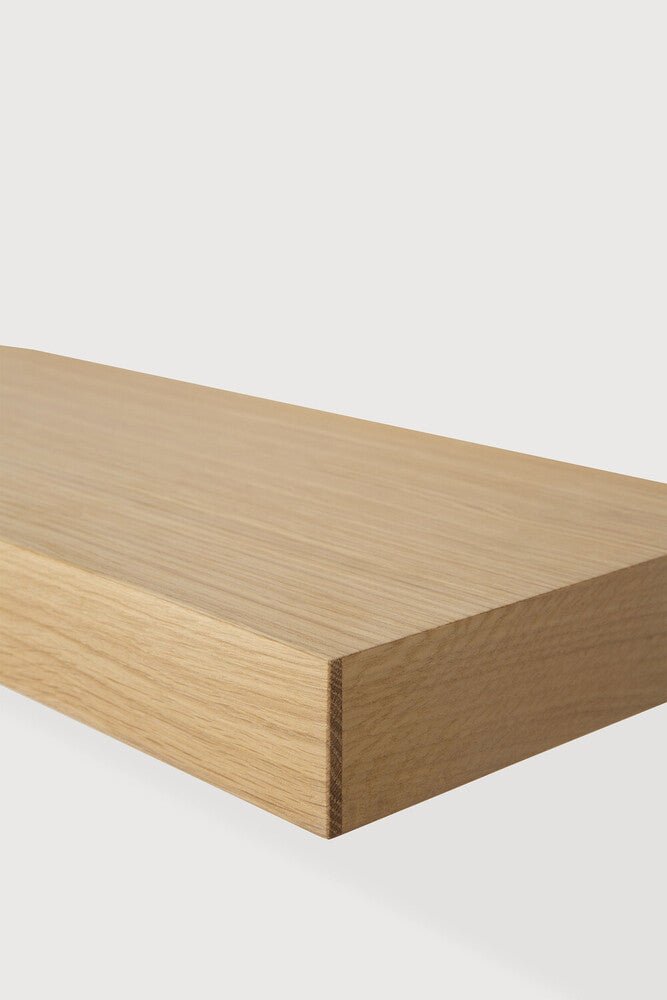 Wall Shelf Walnut Finish with Sculpted Edge Sage Interiors - Sage InteriorsEthnicraftMirror