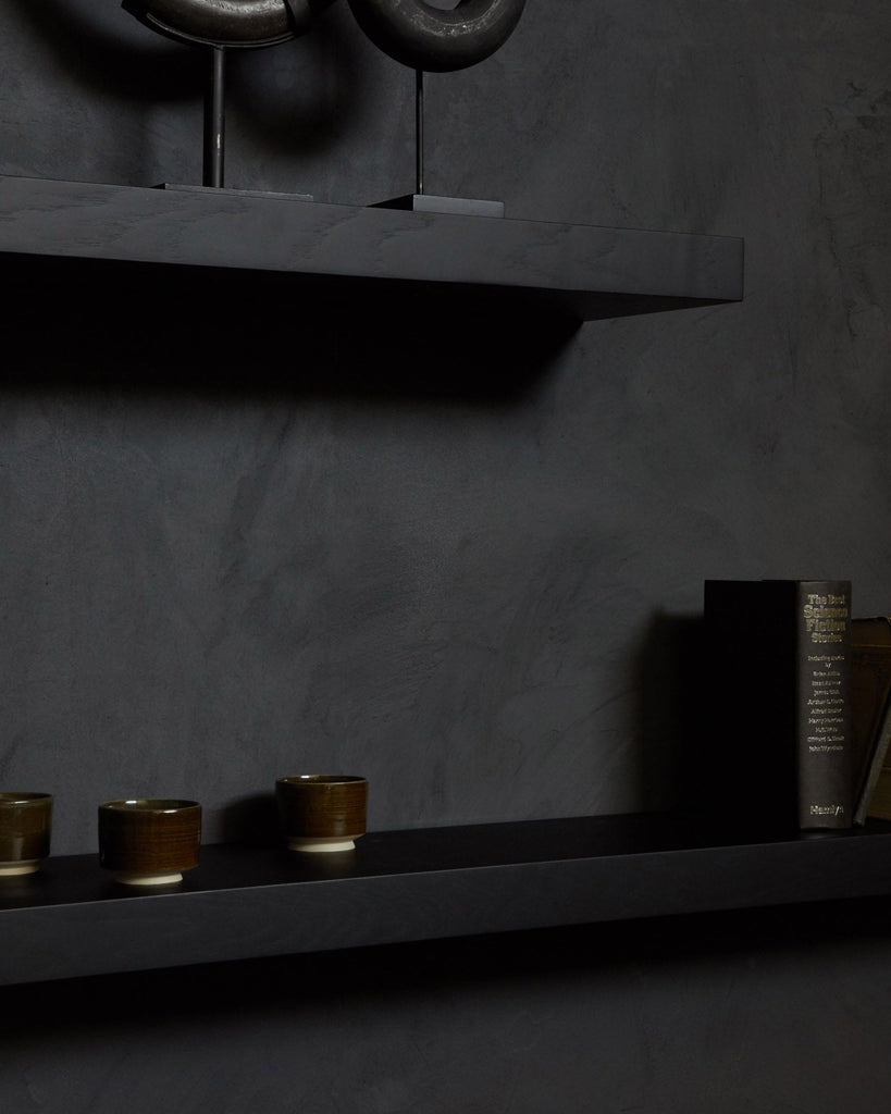 Wall Shelf Walnut with Sculpted Edge Sage Interiors - Sage InteriorsEthnicraftMirror