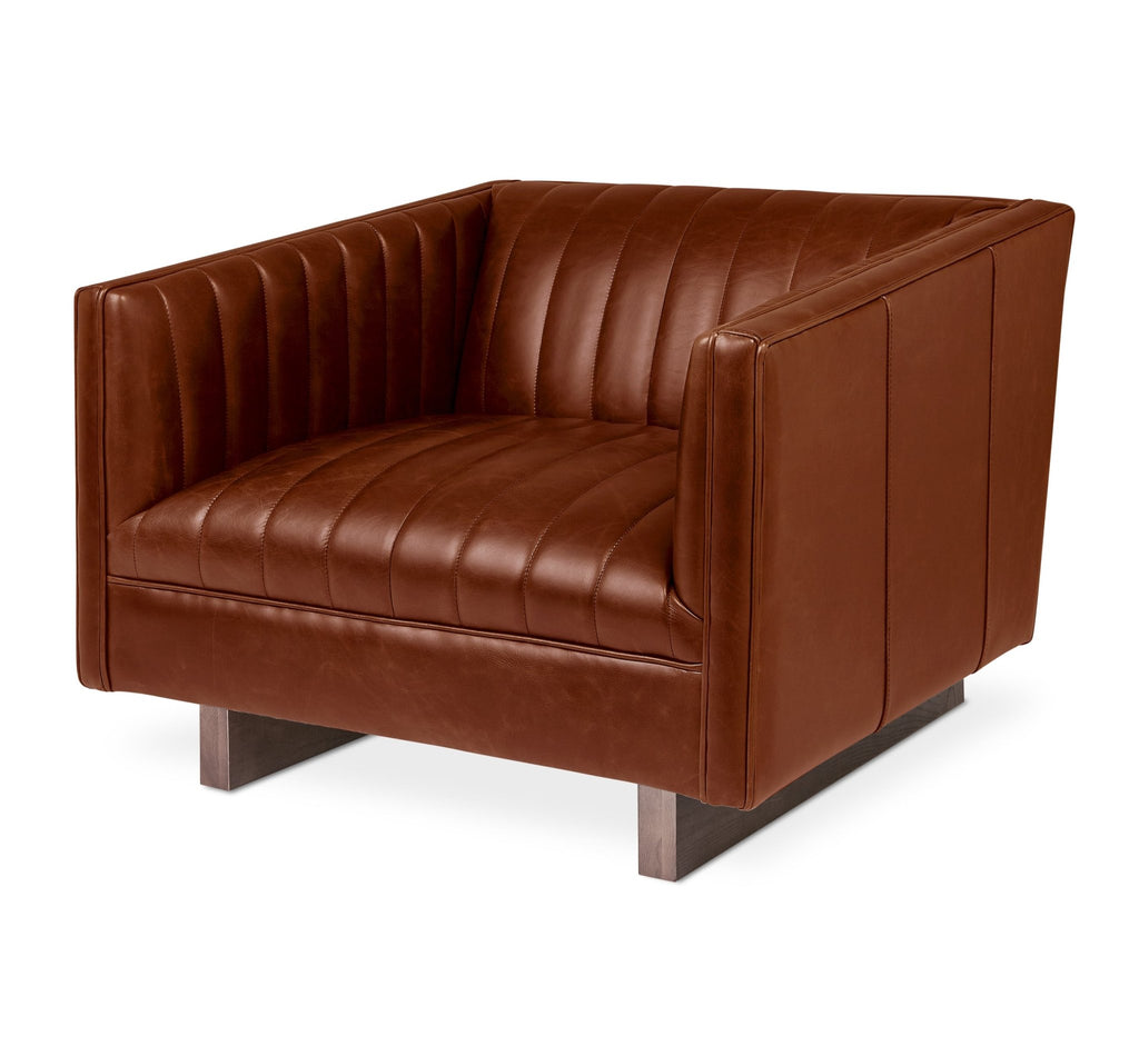 Wallace Chair – Vintage Leather Chesterfield Modern Reimagined - Sage InteriorsSage InteriorsChair