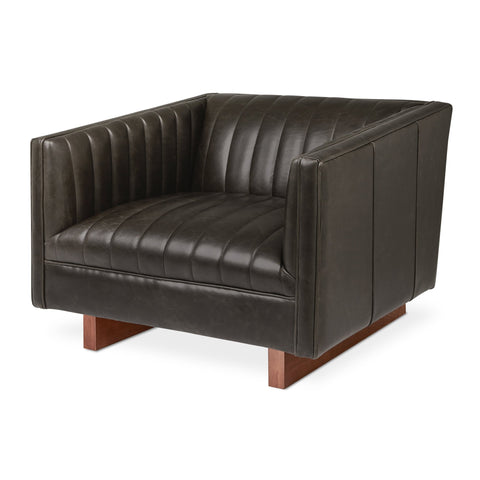 Wallace Chair – Vintage Leather Chesterfield Modern Reimagined - Sage InteriorsSage InteriorsChair