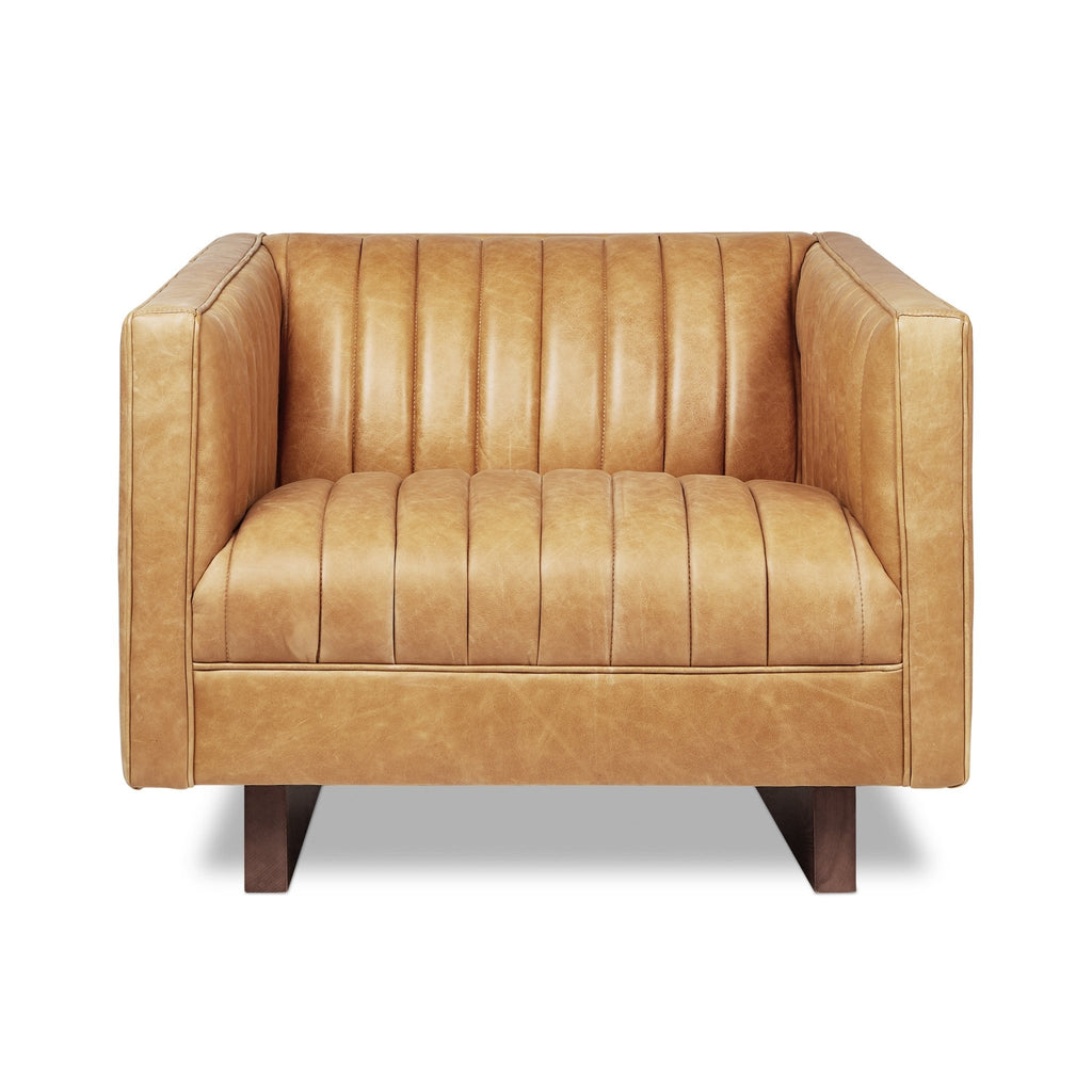 Wallace Chair – Vintage Leather Chesterfield Modern Reimagined - Sage InteriorsSage InteriorsChair
