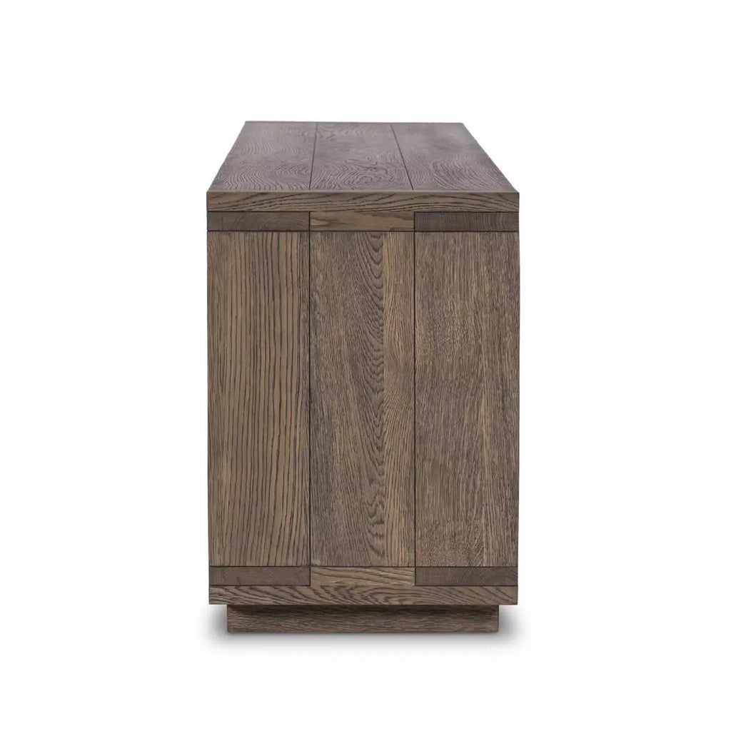 Warby Worn Oak Media Console - Sage InteriorsFour HandsMedia Stand