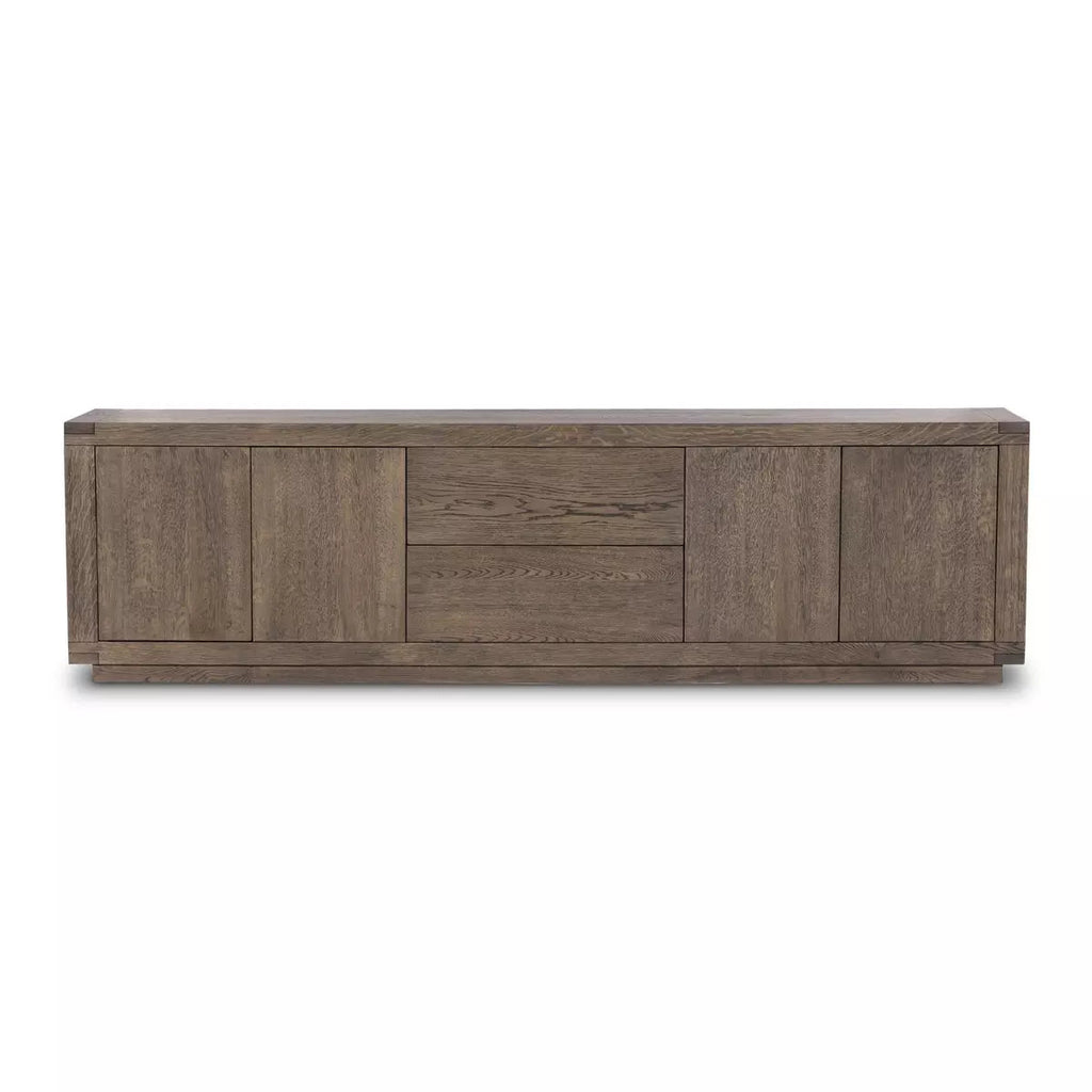 Warby Worn Oak Media Console - Sage InteriorsFour HandsMedia Stand