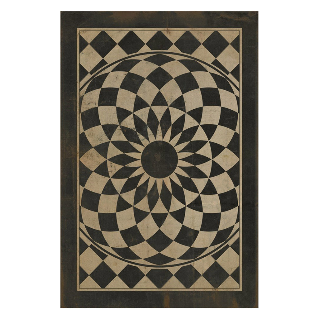 We're All Mad Here Vintage Vinyl Floorcloth - Sage InteriorsSpicher and Co