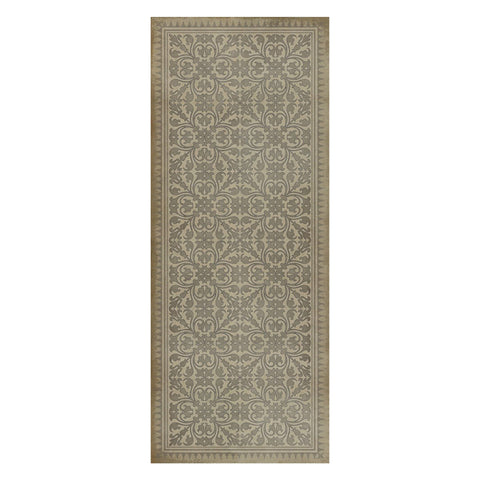 White Rabbit Vintage Vinyl Floorcloth - Sage InteriorsSpicher and Co